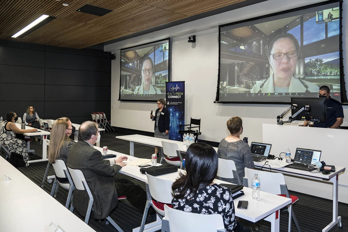 Janet Meiling Roveda, PhD, professor of electrical and computer engineering and of biomedical engineering at UArizona, presents on “Embracing the Era of Digital Health.”