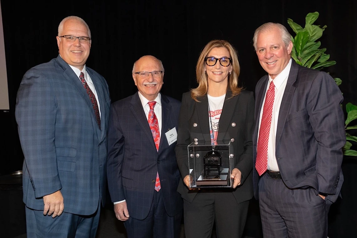 (From left) John-Paul Roczniak, president and CEO of the University of Arizona Foundation, Fayez K. Ghishan, MD, director of the Steele Children's Research Center, Marianne Cracchiolo Mago, president and CEO of the Steele Foundation, and Robert C. Robbins, MD, University of Arizona President, announced the Steele Foundation’s $10 million gift to the University of Arizona on Nov. 2 at a Wonder Unites Us luncheon in Scottsdale, Arizona.