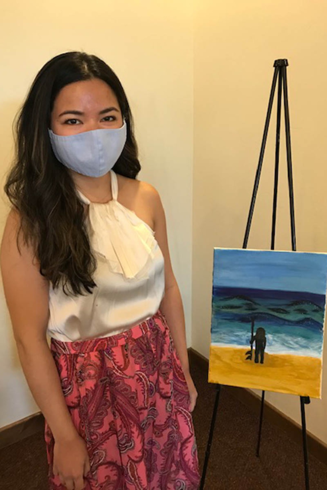 Jeiran Javaherian, DO, said "We have all learned a lot about ourselves this past year, and many of us have found new hobbies; for me, one of those hobbies was painting. Dr. Javaherian’s painting is titled "Beyond the See."