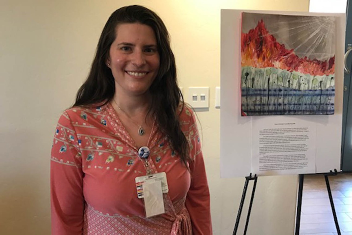 "I chose to create the multimedia piece 'Layers of Emotion' to reflect how COVID affected me. When reflecting on 2020, not one emotion explains the year," said Jennifer Veaco, MD.