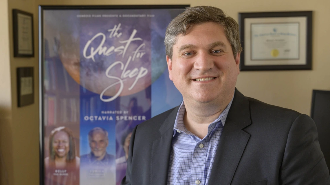 Michael Grandner, PhD, MTR, a UArizona psychologist and behavioral scientist on sleep health, is featured in a documentary, “The Quest for Sleep,” which can be seen Aug. 21 at The Loft Cinema in Tucson. 