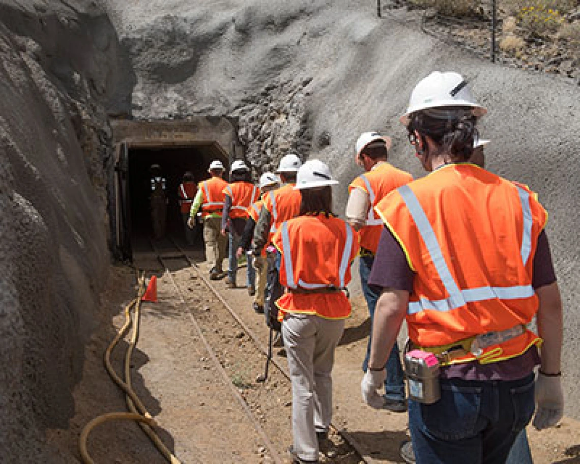 Entering the University of Arizona San Xavier Mining Laboratory, 23 miles south of Tucson, Ariz. Photo courtesy of the UA Lowell Institute for Mineral Resources