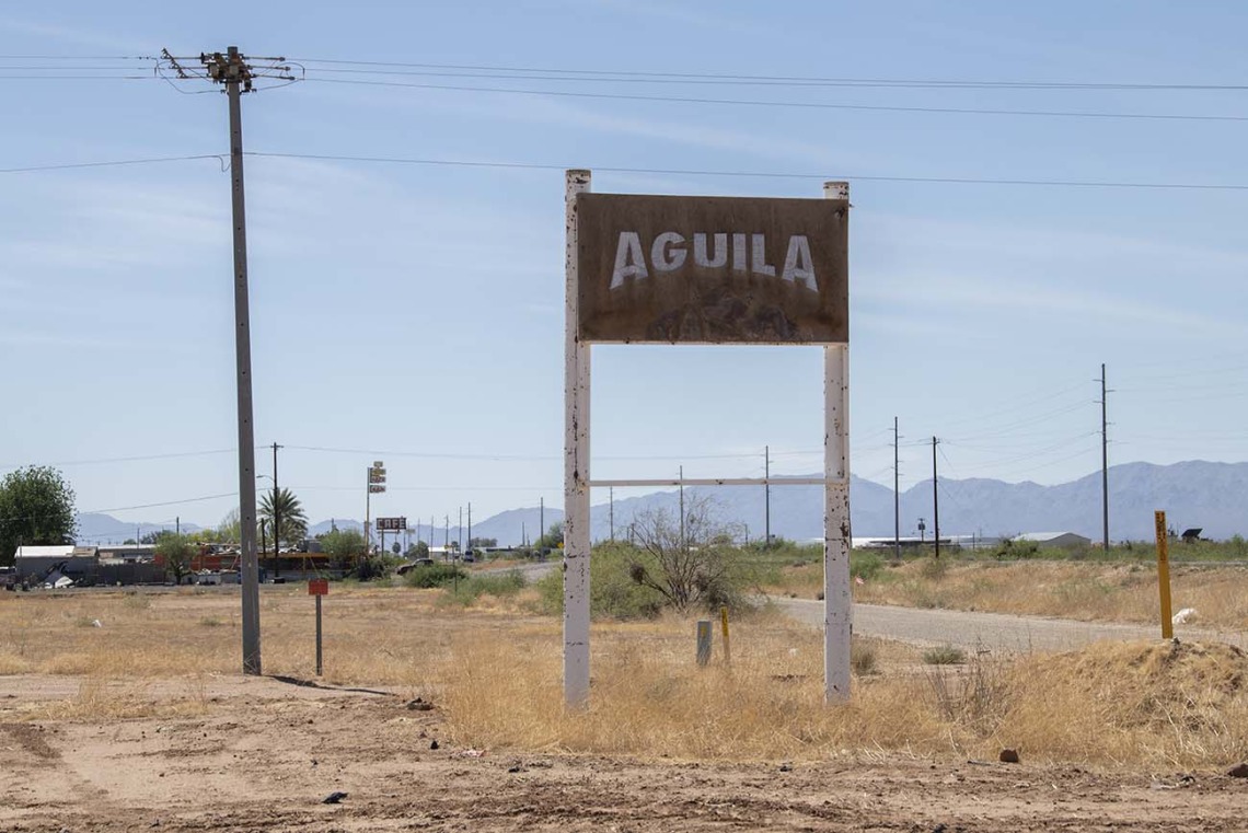 Aguila, Arizona, is a largely agricultural community of less than 1,000 people 25 miles west of Wickenburg in Maricopa County. The area near Phoenix is known for growing cantaloupes, watermelon and wheat.