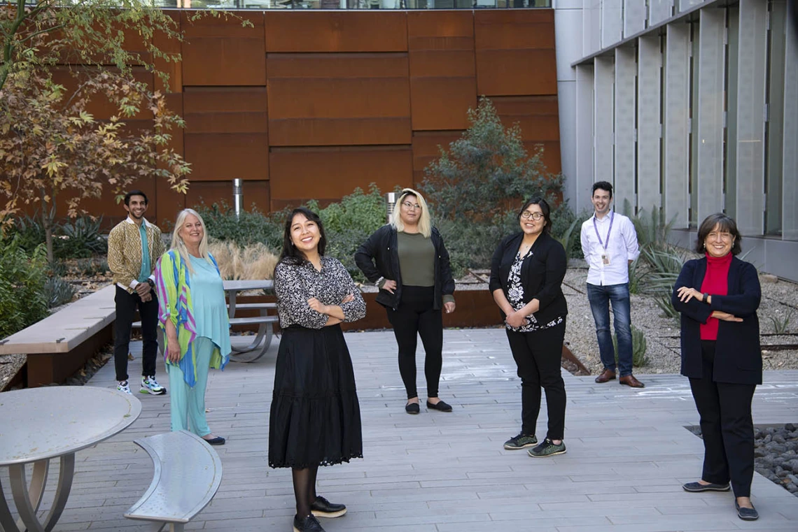 Diné College students took part in a 10-week program focused on building research capabilities, trust and discovery in neurosciences under the leadership of Kathleen Rodgers, PhD, professor of Pharmacology at the College of Medicine – Tucson and Roberta Diaz Brinton, PhD, director of the Center for Innovation in Brain Science.