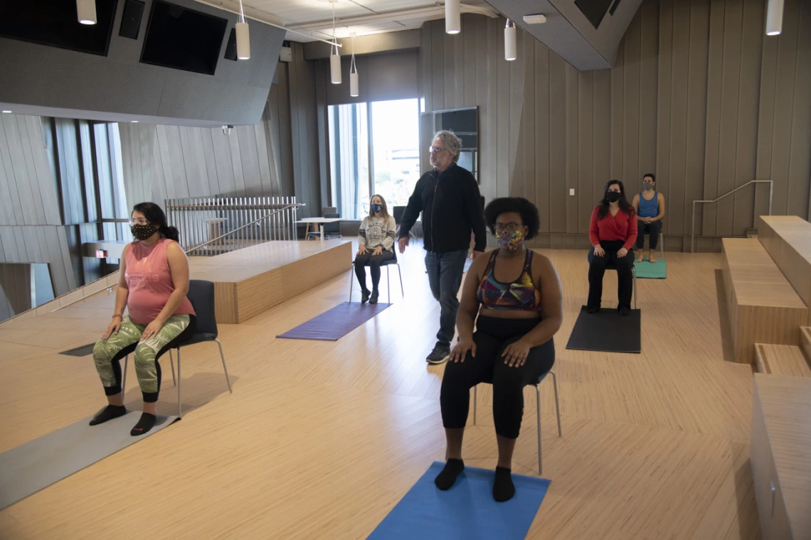 Andrew Belser demonstrates movement techniques from the Feldenkrais Method, which uses movement to increase self-awareness and improve function.