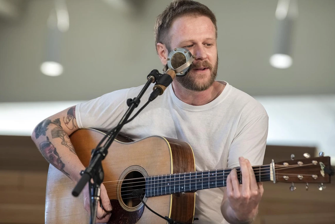 Freddy Parish performs in the University of Arizona Health Sciences Innovation Building for The Tucson Studio. Parish describes his music as country and Americana. 