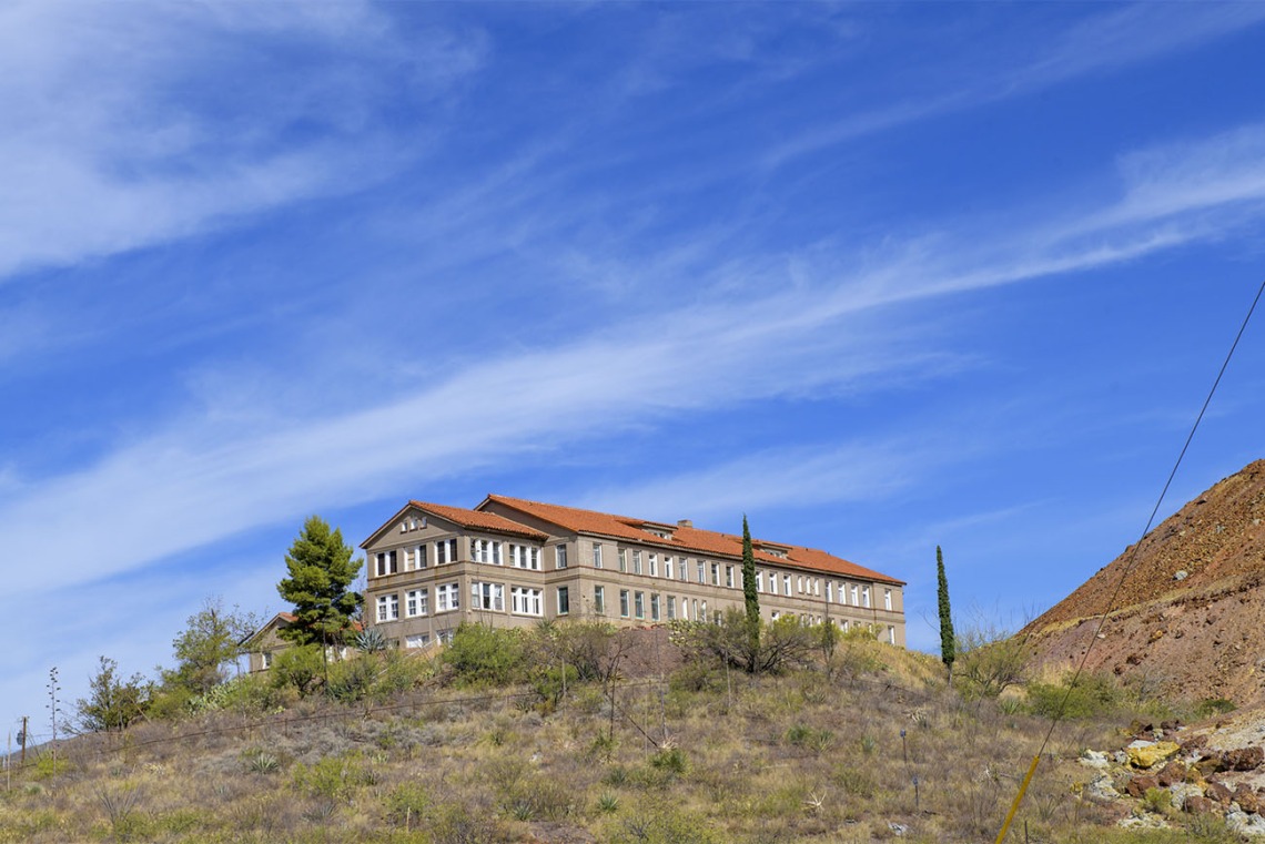 The Copper Queen Community Hospital has been situated in several different locations before coming to its current home on Cole Avenue, including its hilltop perch in this large building. According to Glenda Trevino, RN, nursing education director, the building was later used for housing, but is now up for sale.