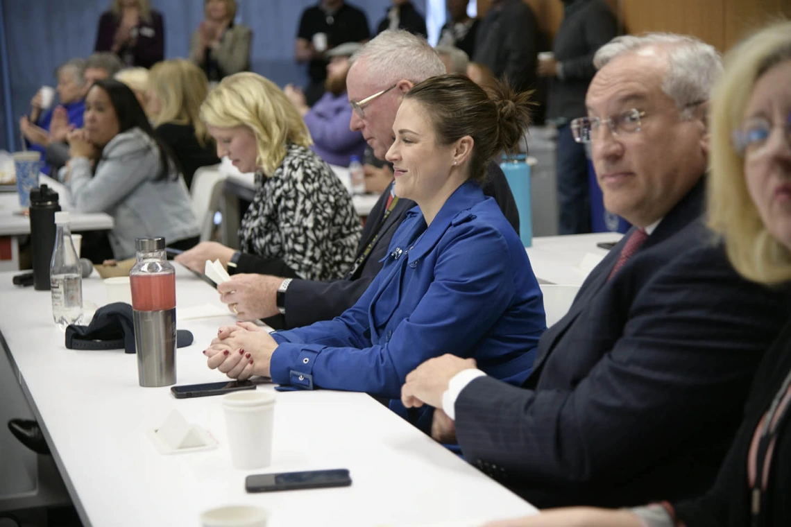 The town hall event in Phoenix brought together faculty and staff for updates about Health Sciences.