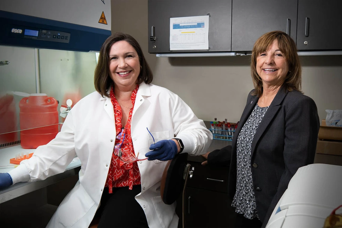 (From left) Jennifer Bea, PhD, and Cynthia Thomson, PhD, RD, lead “Student Transformative Experiences to Progress Undergraduate and Graduate Professionals,” or “STEP-UP,” a 10-week, full-time summer program aimed at motivating students to pursue a career in cancer prevention science.