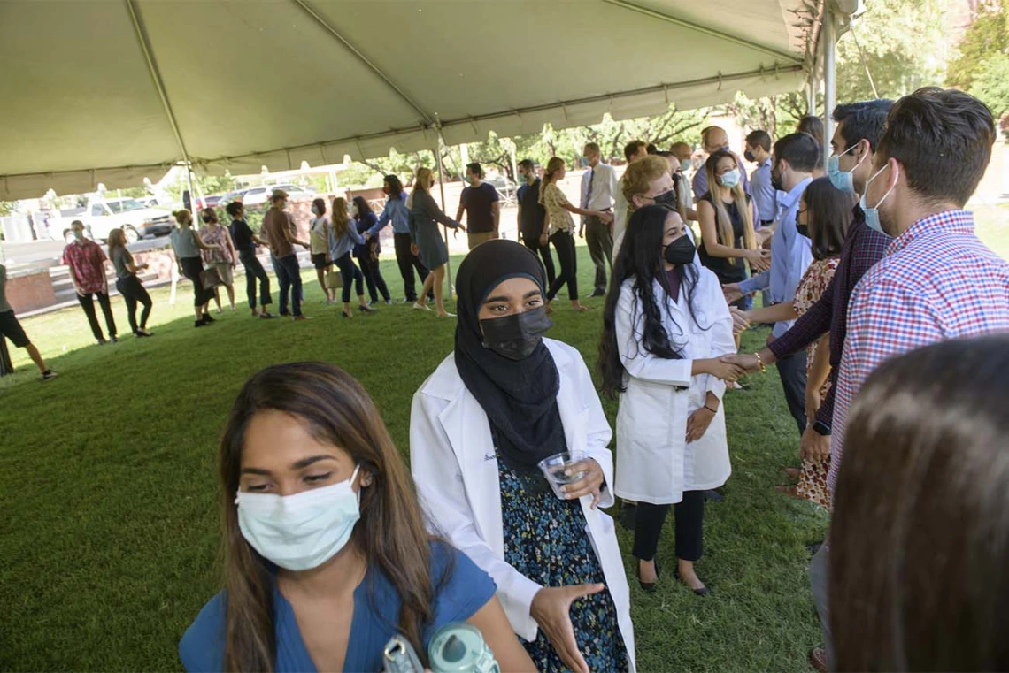 The ceremony concludes “in the traditional American Indian way of acknowledging everyone’s presence at the ceremony, thanking them for participating in the ceremony and wishing them a good day,” explained Dr. Carlos Gonzales. 