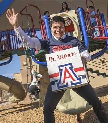 In the absence of the traditional Match Day parties on campus, students like Ivan Aispuro celebrated instead with small groups of family and friends.