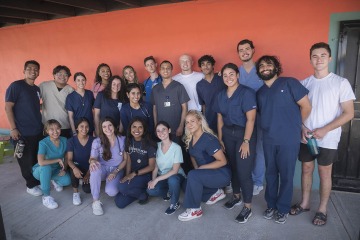 UArizona Health Sciences students and other volunteers gather at Rocky Point Medical Clinic for a weekend mission of providing free medical services to patients in an underserved neighborhood in Puerto Peñasco, Mexico, also known as Rocky Point.