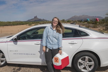Dr. Rhodes bridges the gap between the Herbst-Kralovetz Lab in Phoenix and the So Lab in Tucson by making regular trips across I-10.