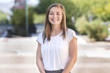 Emily Gay is a second-year student in the Genetic Counseling Graduate Program. She is considering a career in pediatric genetic counseling, because of the opportunity to help guide care for a variety of conditions. 