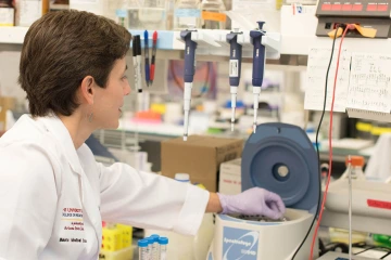 As an MD-PhD, Dr. Amelia Gallitano spends time in both the clinic and the lab.