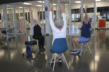 Childers emphasizes movement and mobility when working with patients. She uses her past as a dance teacher to help people improve their range of motion and increase physical activity.