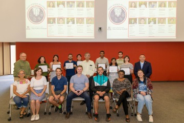 group photo of participants, faculty and staff of the data science fellows program