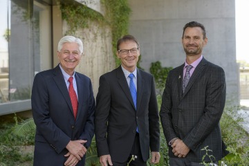 From left: Frank Porreca, PhD, Don Kyle, PhD, and Todd Vanderah, PhD, are heading up a new partnership between the University of Arizona Health Sciences and the Oklahoma State University Center for Health Sciences.