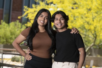 (From left to right): Since they were young, twins Monica and Nithin Babu knew they wanted to pursue careers in medicine. They recently completed their freshman year in the Bachelor of Science in Medicine program.  