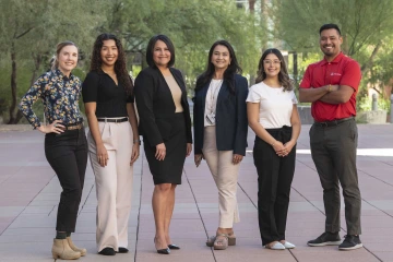 The College of Medicine – Tucson’s Access, Community and Belonging team poses for a photo on the U of A campus.