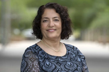 Portrait of Fariba Donovan standing outside
