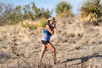 Dr. Jennings' 50-mile run, which she completed on March 20, 2021, along three passages of the Arizona Trail, took about 13 hours of running time, with about two hours spent at aid stations. (Photo by Tomás Karmelo Amaya)