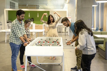 Sree Kumar (middle) says one of the lasting impacts of the Global Research Internship experience has been the bonds she formed with her peers in the program. Over the summer, the five students lived in the same dorm, played games, shared meals and traveled to must-see spots around Arizona. 