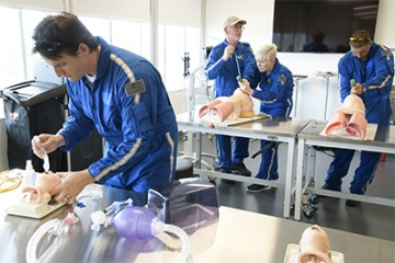 ASTEC's manikins allow students and health care providers to practice on realistic models before providing care to an actual human being.(photo: Kris Hanning, Health Sciences Office of Communications)