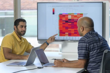 Drs. Zaidi and Pokhrel collaborate with bioinformatics and data science specialists across campus, including in the UArizona Cancer Center, Data Science Institute, CyVerse, Steele Childern’s Center Microbiome Reseach group and Center for Biomedical Informatics and Biostatistics.