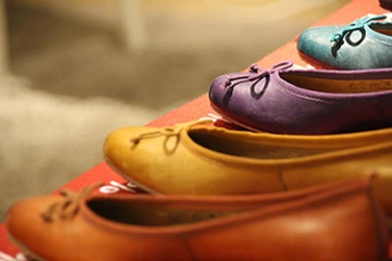 a rainbow of colorful flats