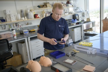 Biffar’s goal at ASTEC is to train the next generation of health care professionals using the most technically advanced simulations available, even if that means creating them from scratch.