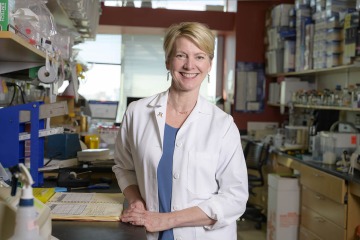 Dr. Goodrum in her lab