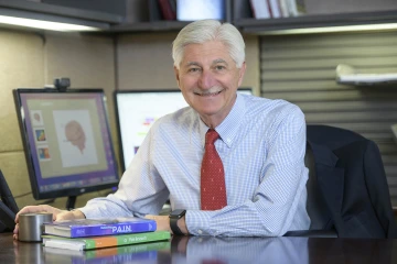 researcher in office