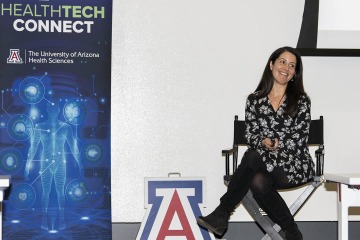 Tara Sklar speaks about the Innovations in Healthy Aging initiative during Health Sciences’ HealthTech Connect event in Phoenix.