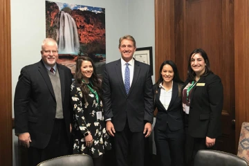 Kevin Lohenry and Sen. Jeff Flake in Washington, D.C.