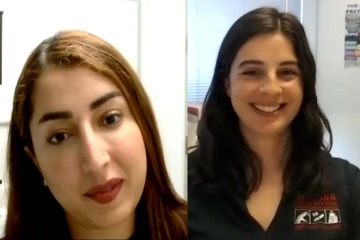 Reem Alsultan, PharmD, BCPS  and Laura Morehouse, MPH, CHES (right) lead a virtual conversation about the importance of cleaning out your medicine cabinet.