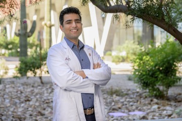 Muhammad Arif, a fourth-year student at the UArizona College of Medicine –Tucson, is one of 23 new recipients of a Primary Care Physician Scholarship at the UArizona Colleges of Medicine in Tucson and Phoenix.