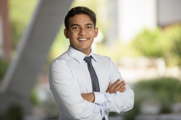 Nikhil Mathur is one of six students who will begin the Accelerated Pathway to Medical Education this fall.