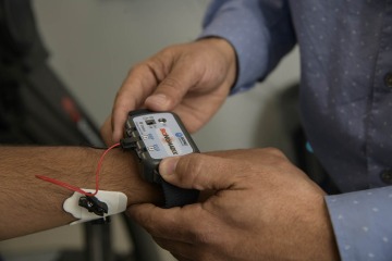 Dr. Almeida is able to offer expert advice on a wide range of technology, from flexible wearable sensors, such as the one pictured, to environmental monitoring, 360 video and audio recording, and virtual and extended reality equipment.