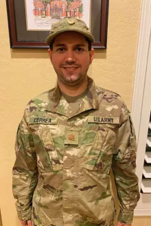 Photo of Ricardo Correa in a U.S. Army uniform.