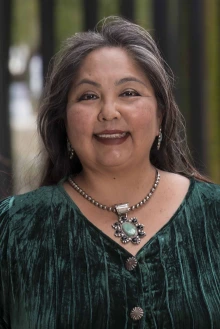 Portrait of Agnes Attakai in an outdoor setting.