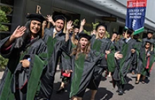 Class of 2019 on their procession walk to commencement at the  UArizona College of Medicine –Phoenix