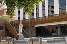 Statue of Hippocrates, a Greek physician considered the “father of medicine.” 