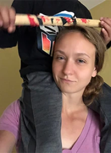 Third-year medical student Kacy Gilbert-Gard provides child care to medical professionals during the coronavirus pandemic when schools and child care centers are closed, and health care professionals are working.