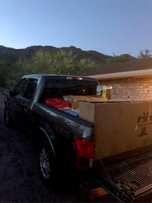 Kathleen Rodgers, PhD, associate director of the Center for Innovation in Brain Science, collected supplies and drove them to the Navajo Nation.