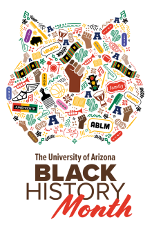 Logo for Black History Month in the shape of a wildcat