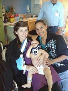 Glendale, Arizona, paramedic Alex Matthews (right), her son and her then-sister-in-law Amy Rodriguez (left) were severely injured after a crash in December 2012 at a Peoria intersection. (Photo: University of Arizona Department of Emergency Medicine)