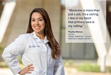 Paulina Ramos, a third-year med student from Douglas, Ariz., and PCP Scholarship recipient. Click on image to view her and all the newest PCP Scholars. (Photo: Kris Hanning/University of Arizona Health Sciences) 