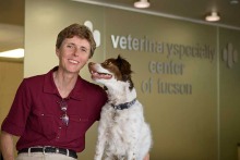 Lisa Shubitz, DVM, is hard at work finding a vaccine to protect both people and canines from Valley fever. (Photo credit: Kris Hanning Photo)